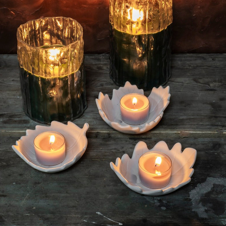 Schale Leaf Vala 3er Set - weiß