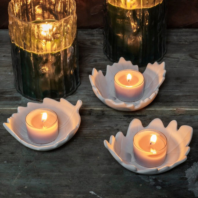 Schale Leaf Vala 3er Set - weiß