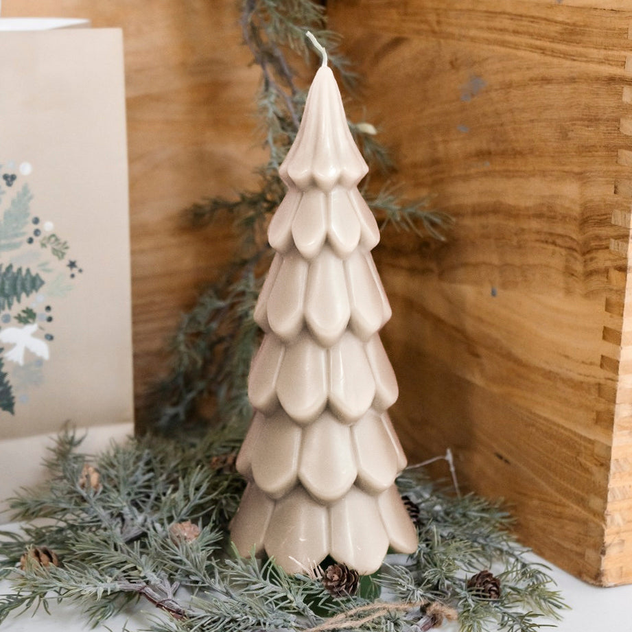 Kerze Tannenbaum XL - greige