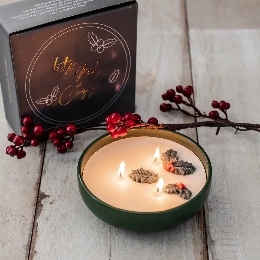 Kerzenschale Holly - grün