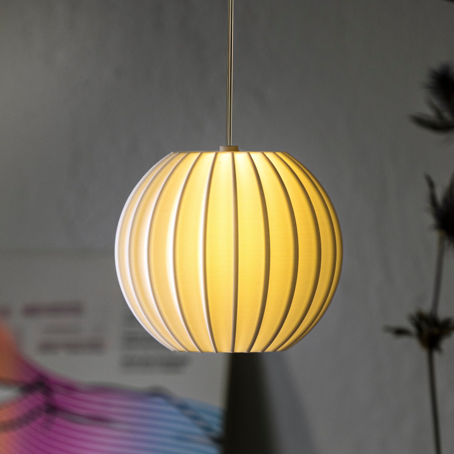 Lampenschirm LINE für LED-Stern - weiß