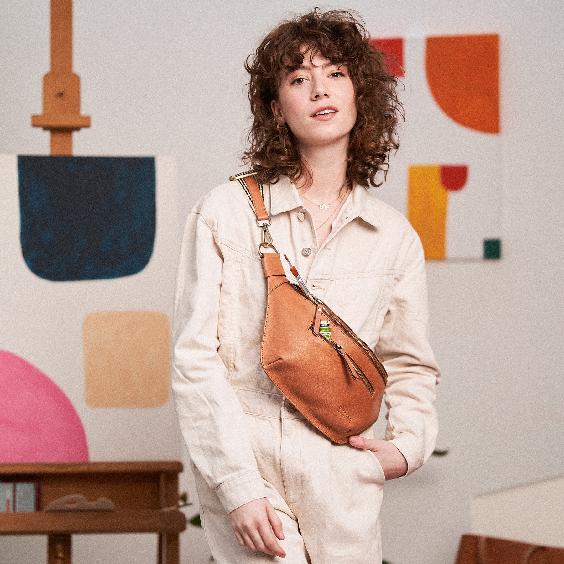 O My Bag Handtasche Ava in Cognac - Main Image