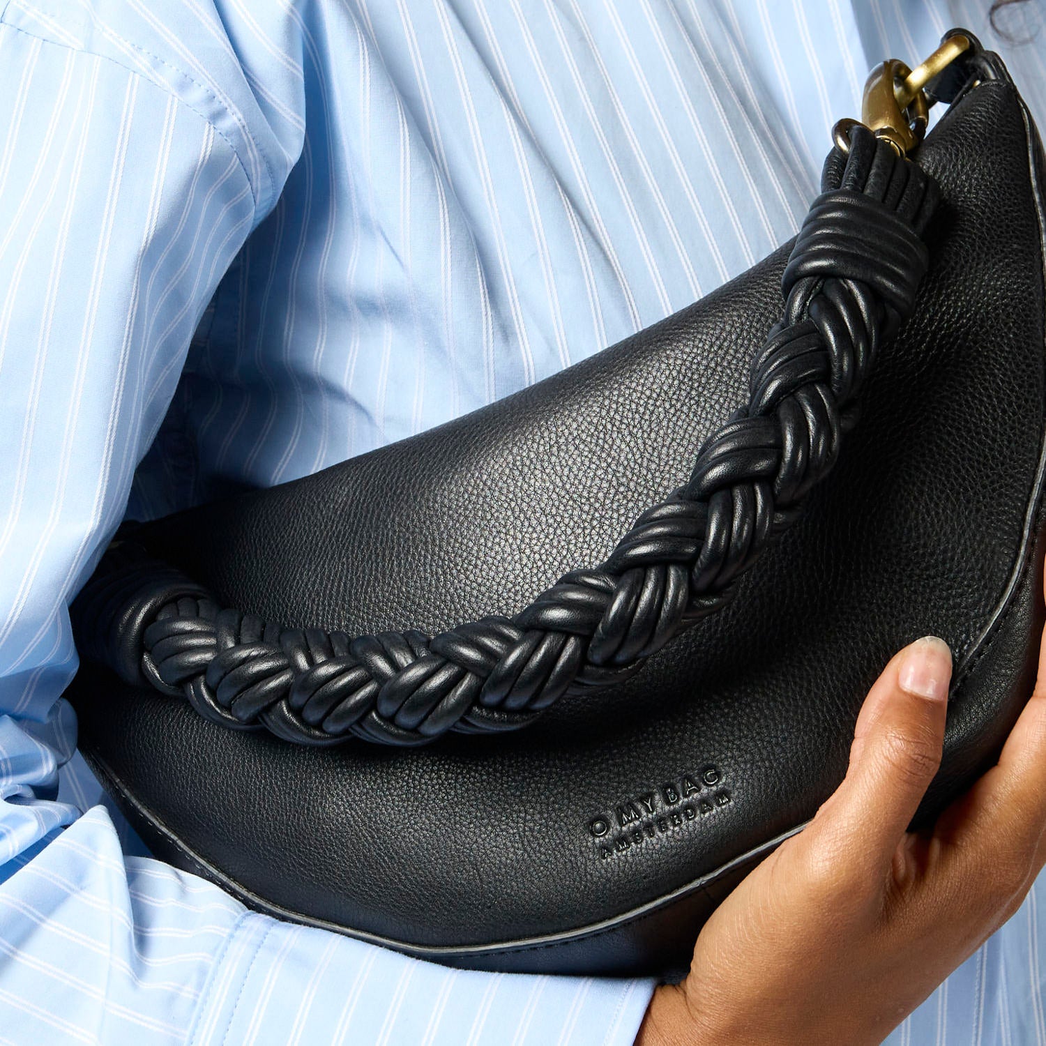 Leo Tasche - Leder Schwarz mit 2 Straps