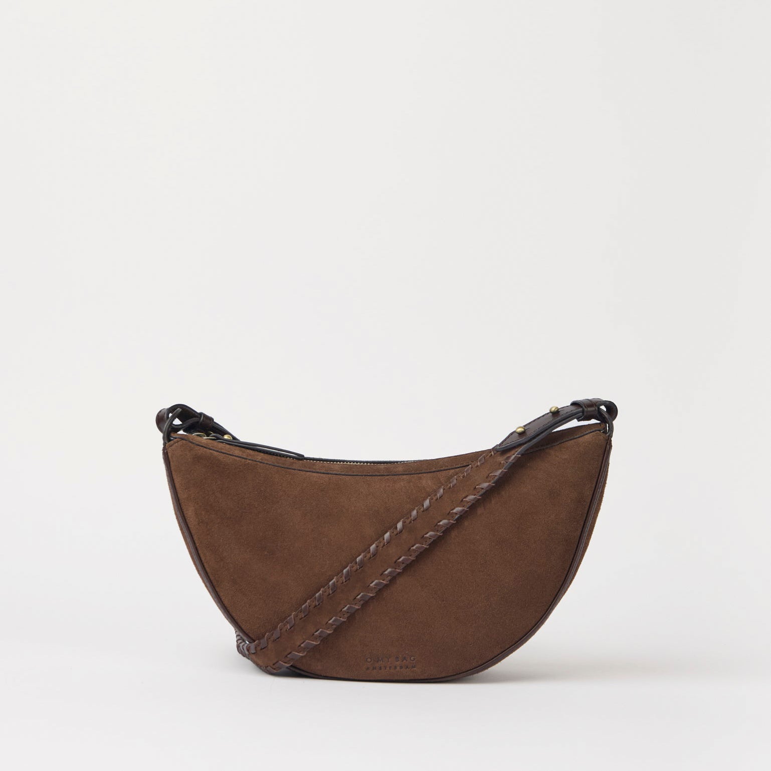 Leo Tasche - Suede Leder Chocolate Crossbody Strap