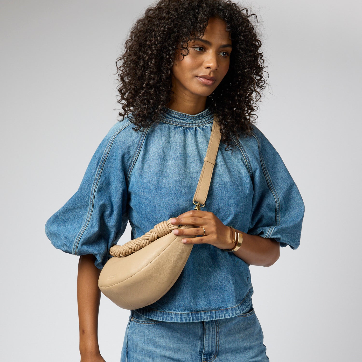Leo Tasche - Leder Sand mit 2 Straps