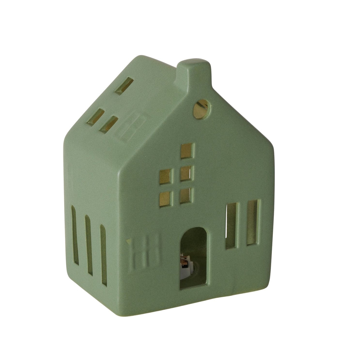 Lichthaus Hygga S mit LED Beleuchtung - grün