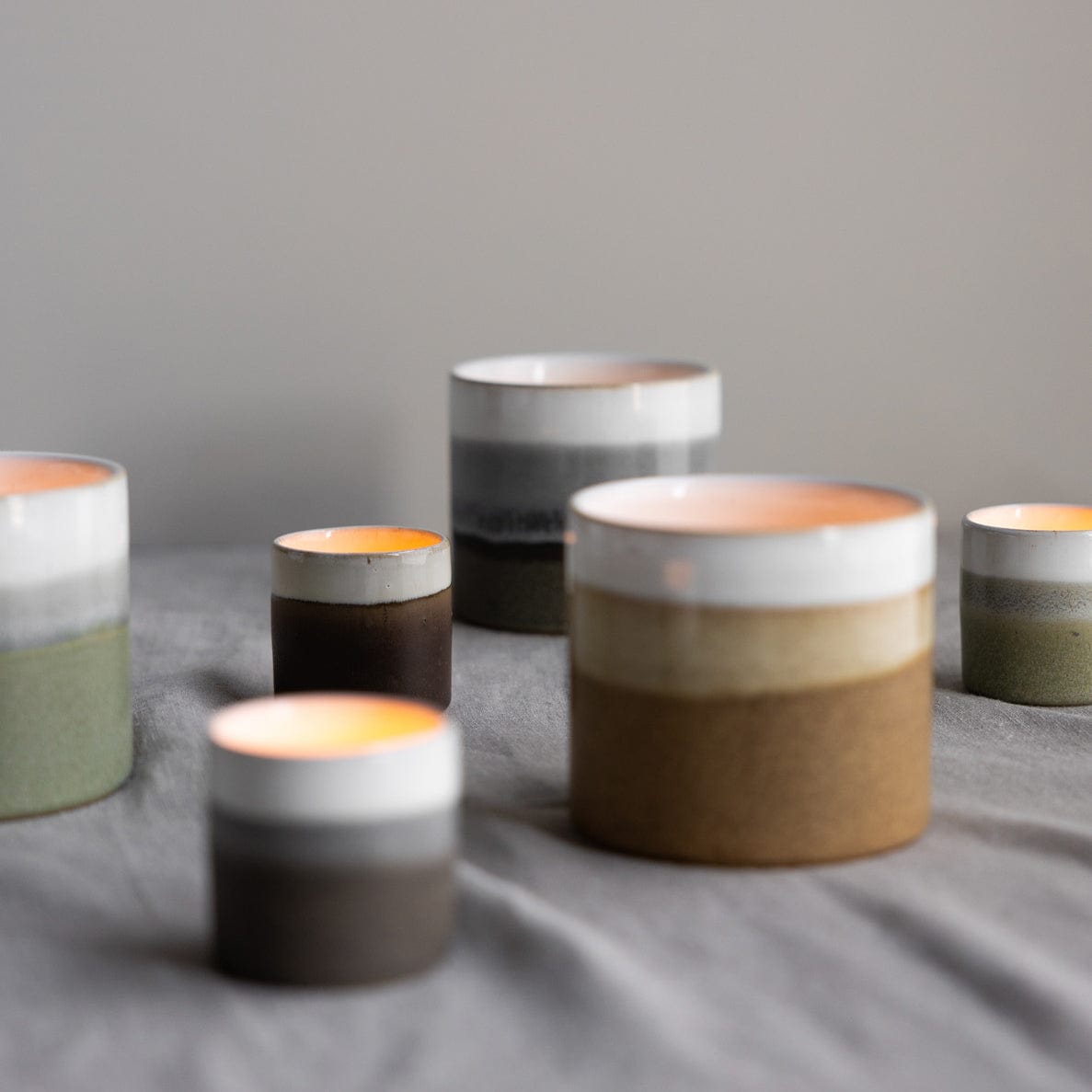 OUTLET Ljungarum Teelichthalter - hellbraun