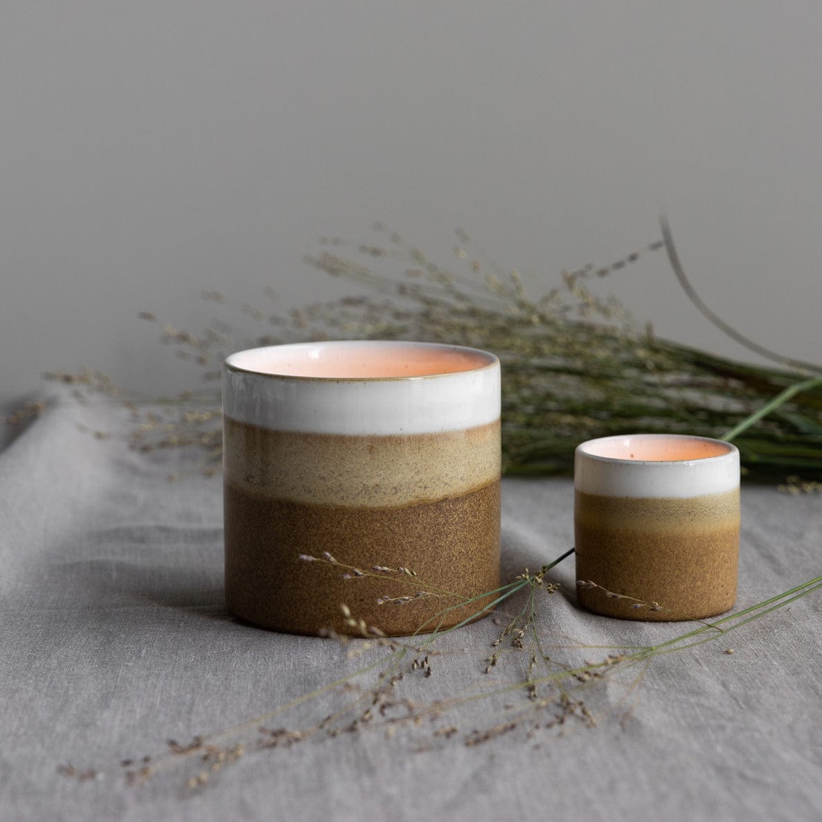 OUTLET Ljungarum Teelichthalter - hellbraun