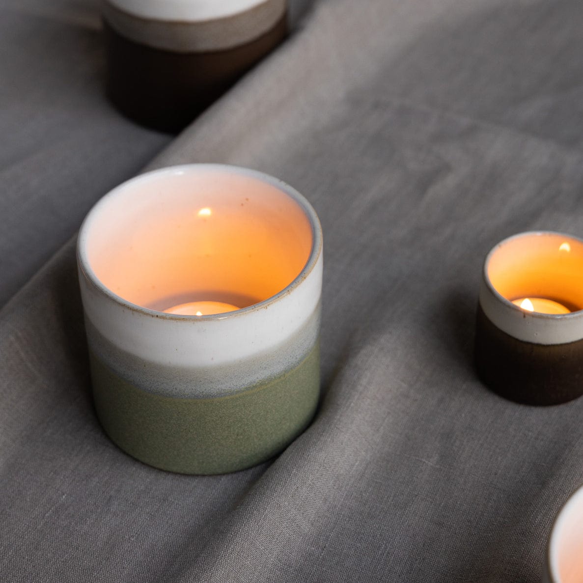 OUTLET Ljungarum Teelichthalter - grün