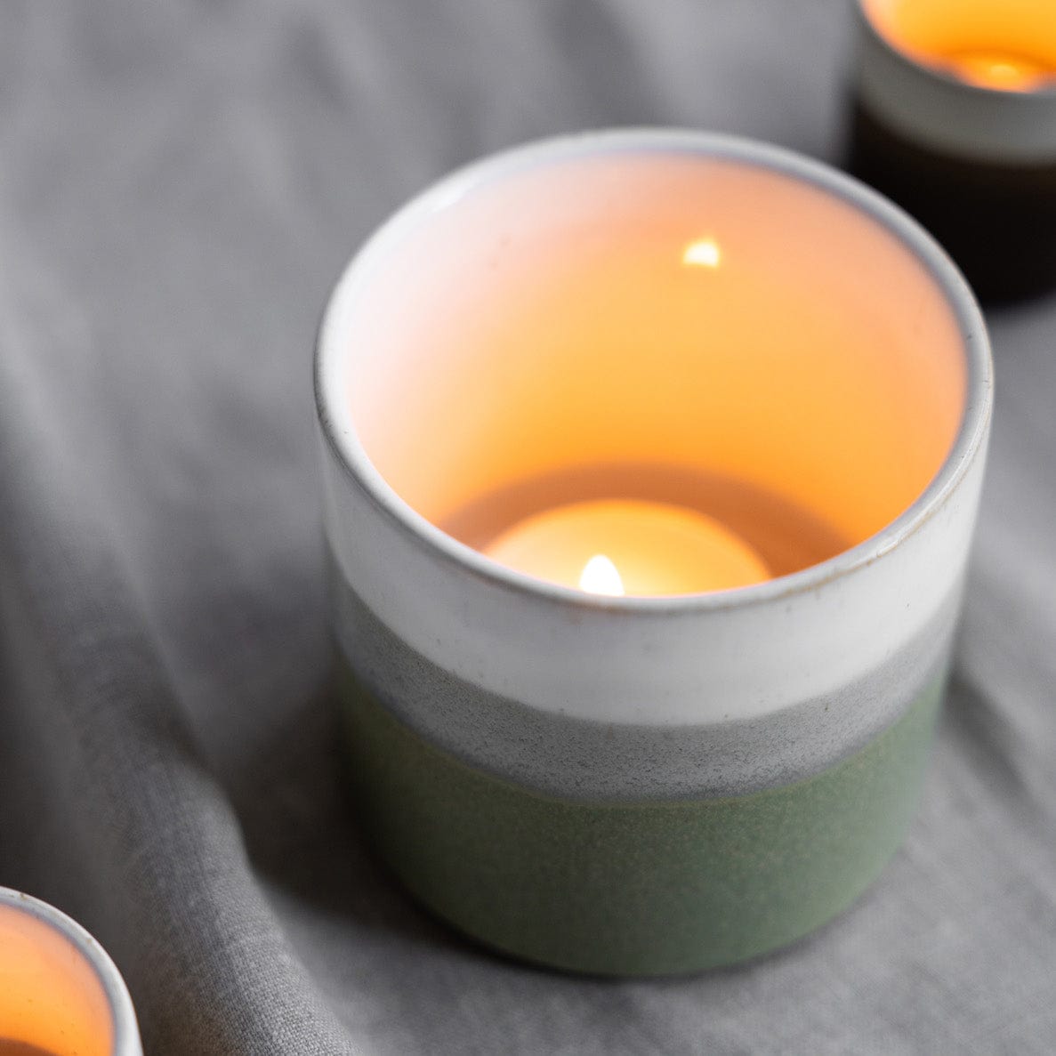 OUTLET Ljungarum Teelichthalter - grün