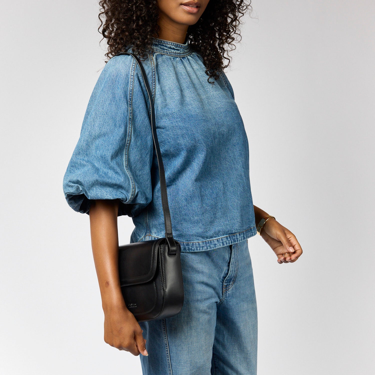 Nina Tasche - Leder Schwarz
