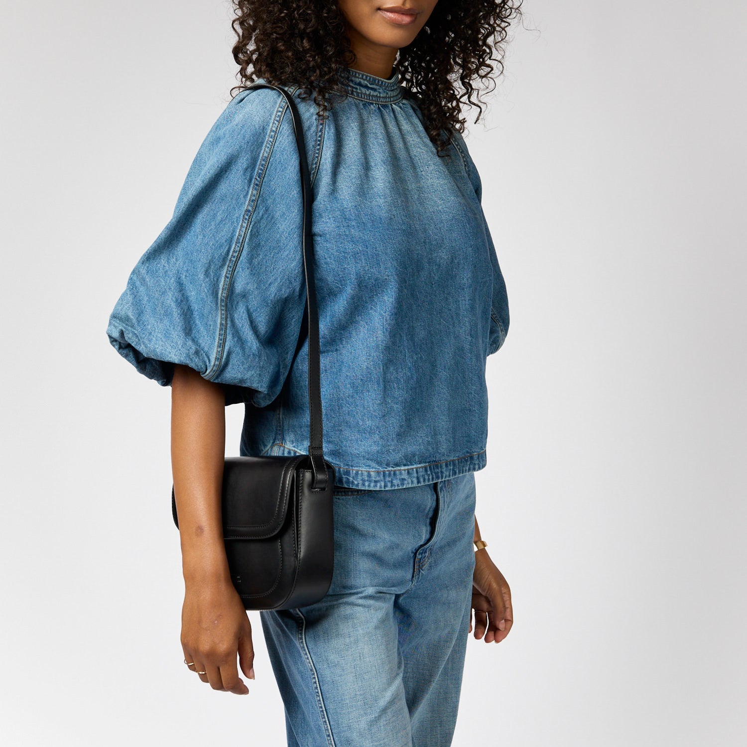 Nina Tasche - Leder Schwarz