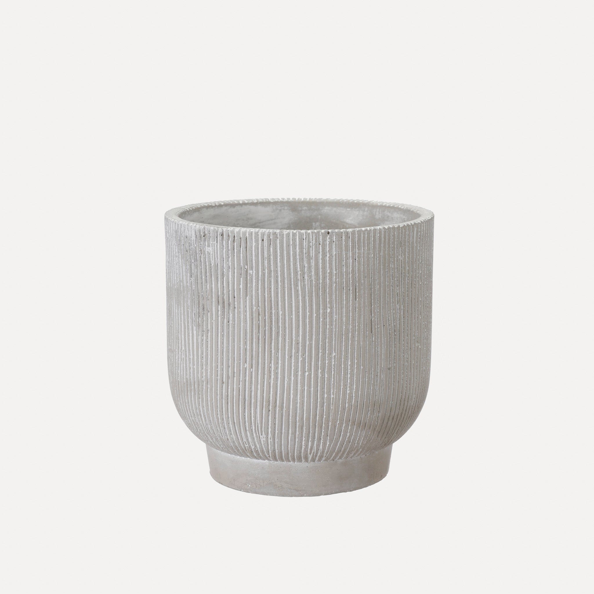 Übertopf Nola aus Beton - grau