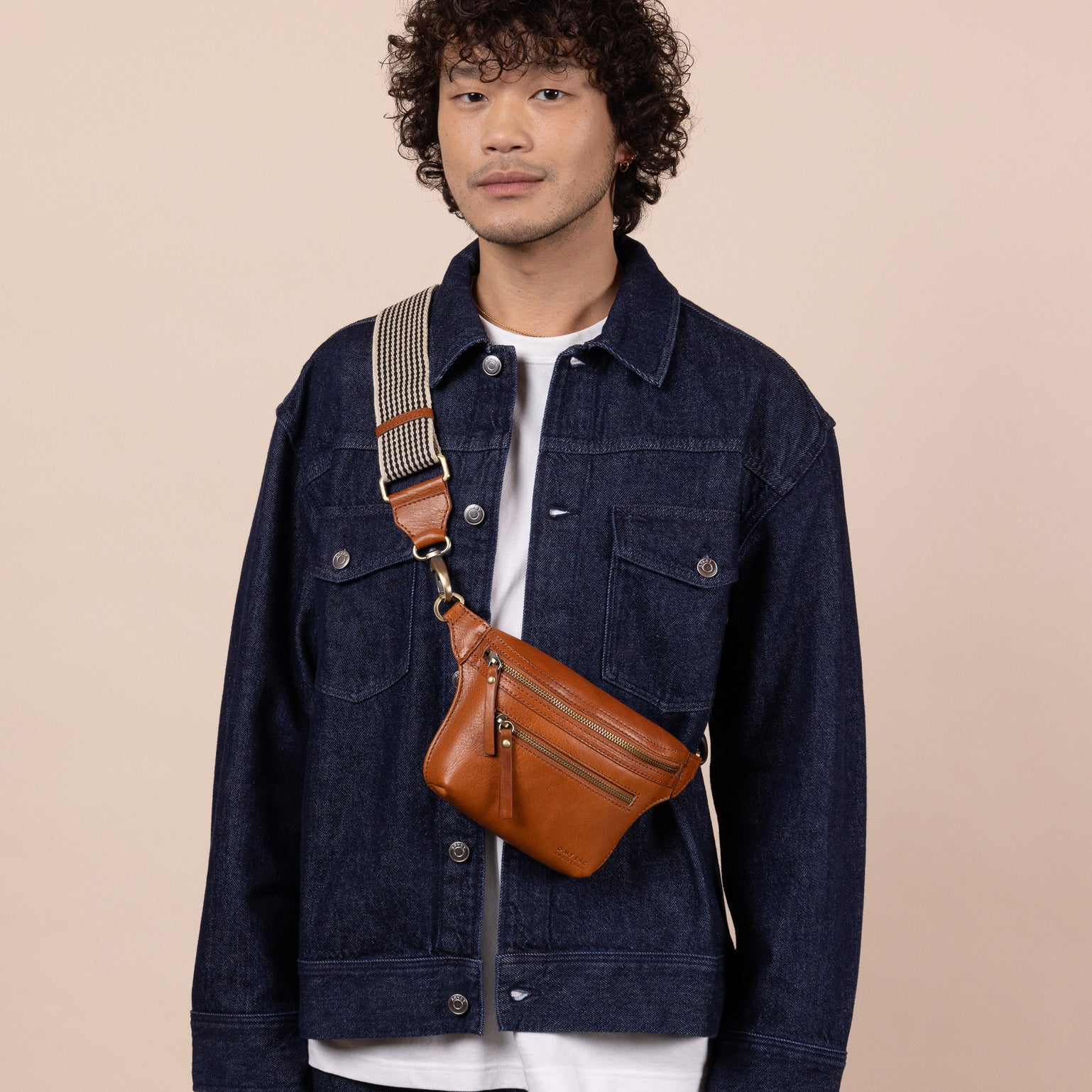 Beck's Bauchtasche - Leder Cognac