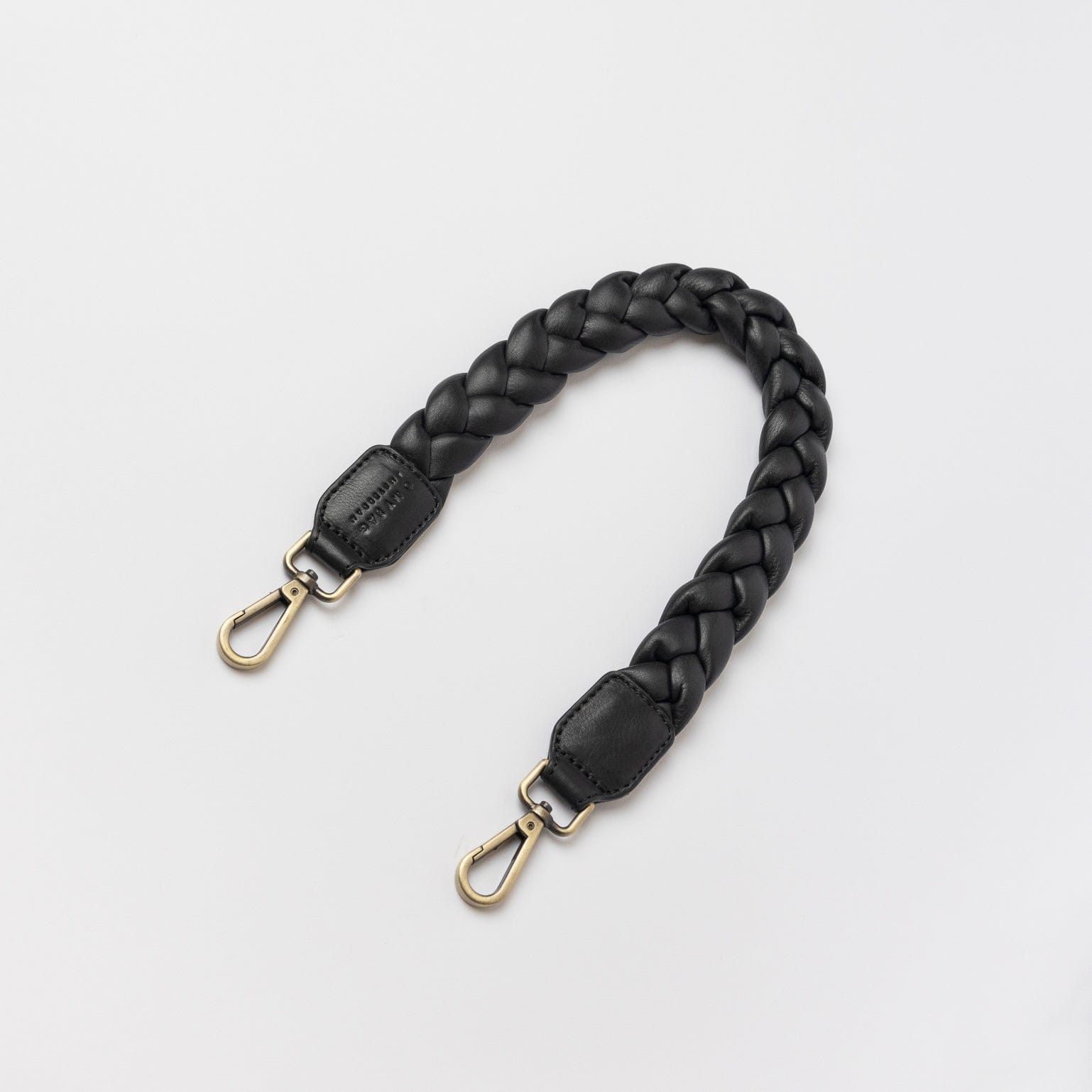 Taschengurt Geflochten Leder Schwarz