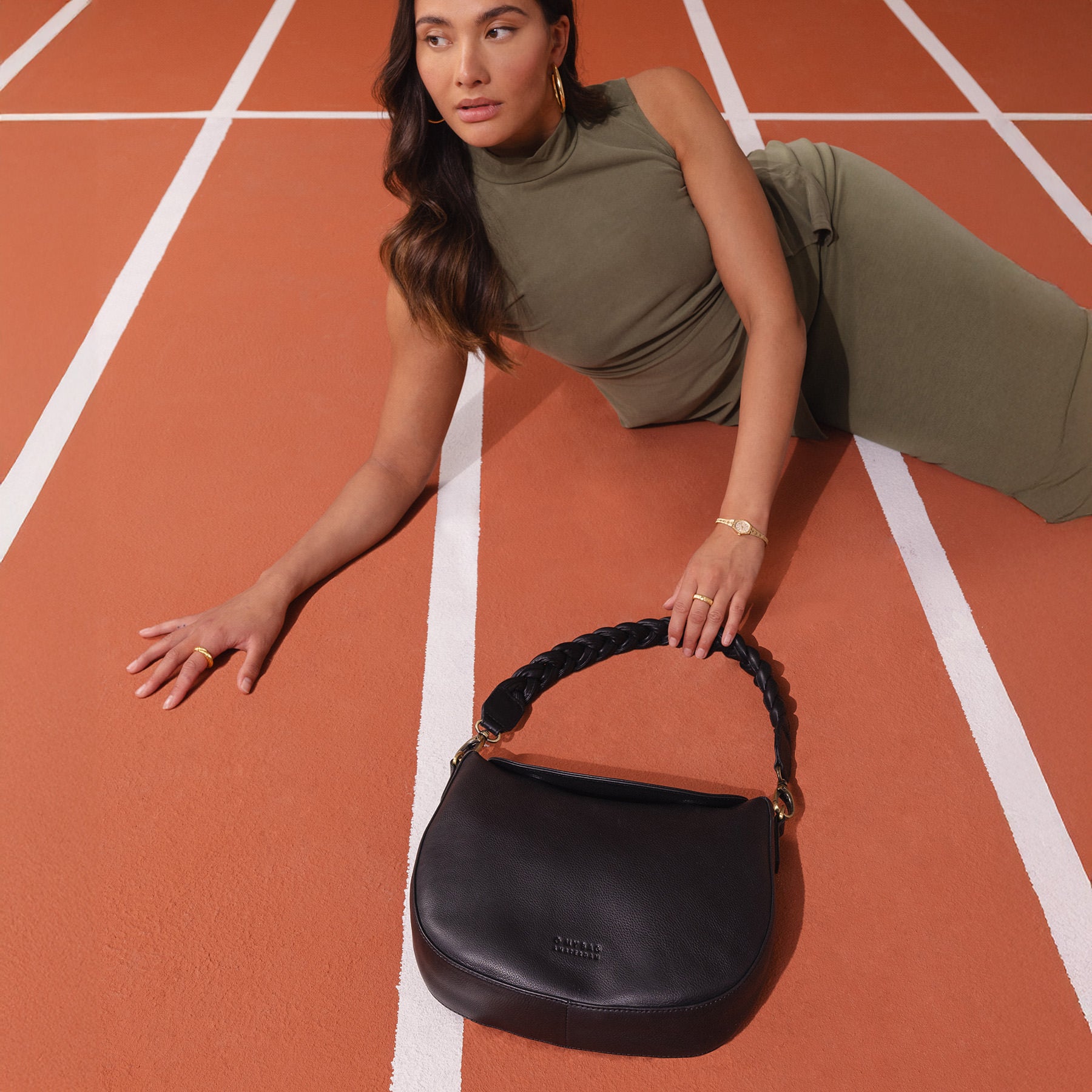 Lana Tasche - Leder Schwarz mit 2 Straps