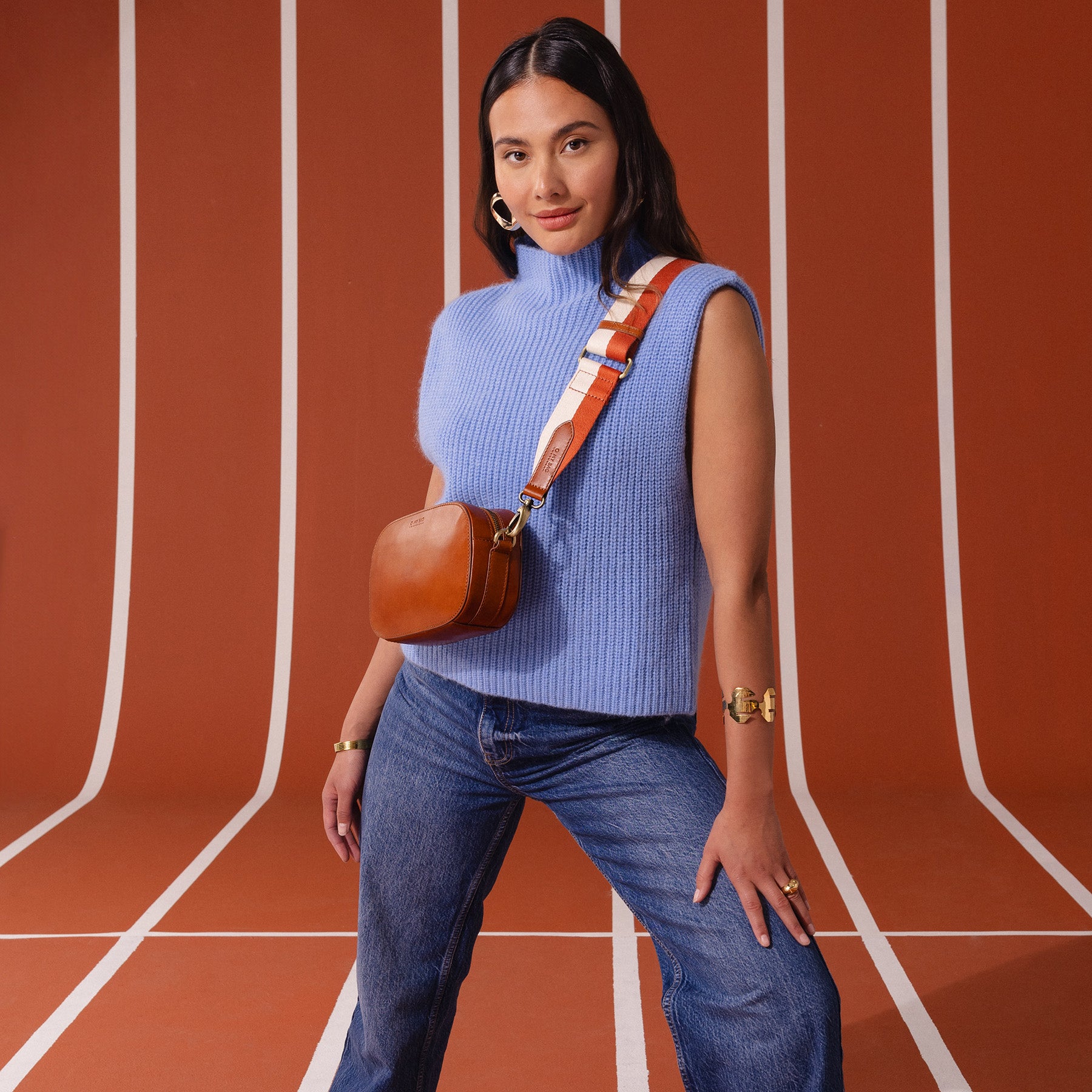 Maya Tasche - Leder Cognac