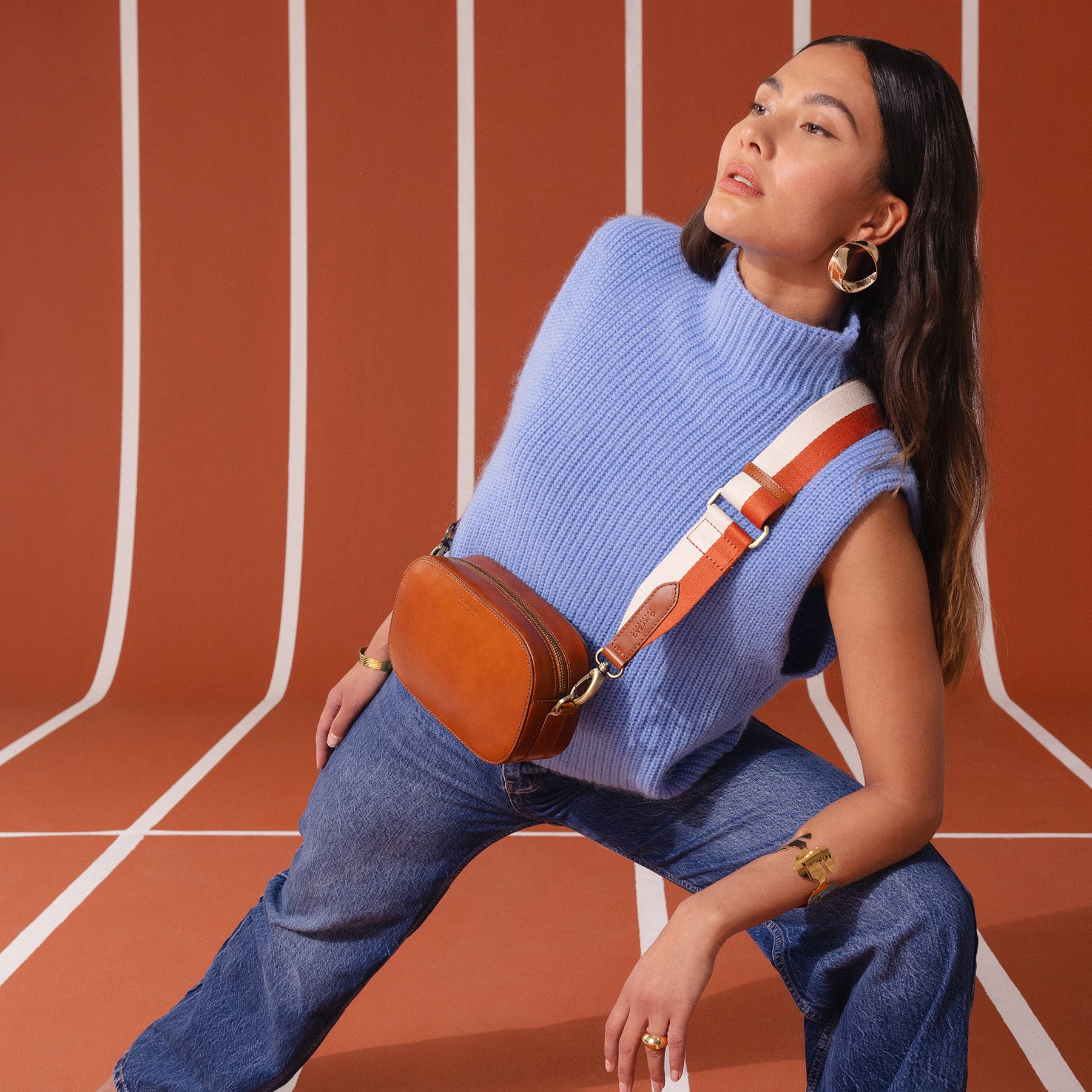 Maya Tasche - Leder Cognac