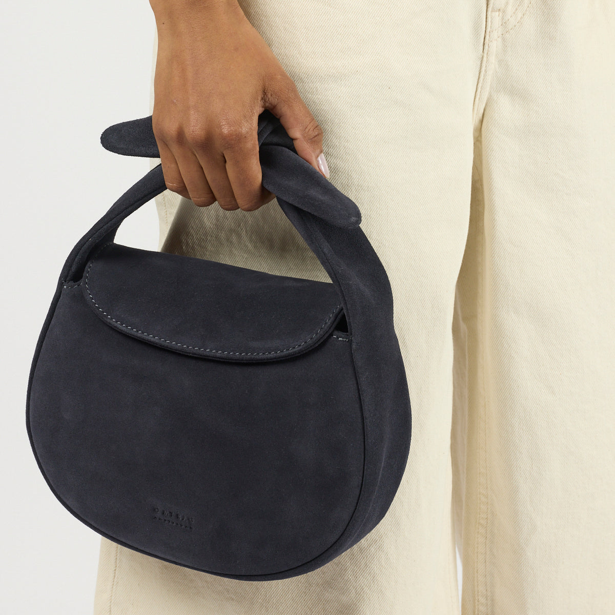 Coco Croissant Tasche - Schwarz Suède