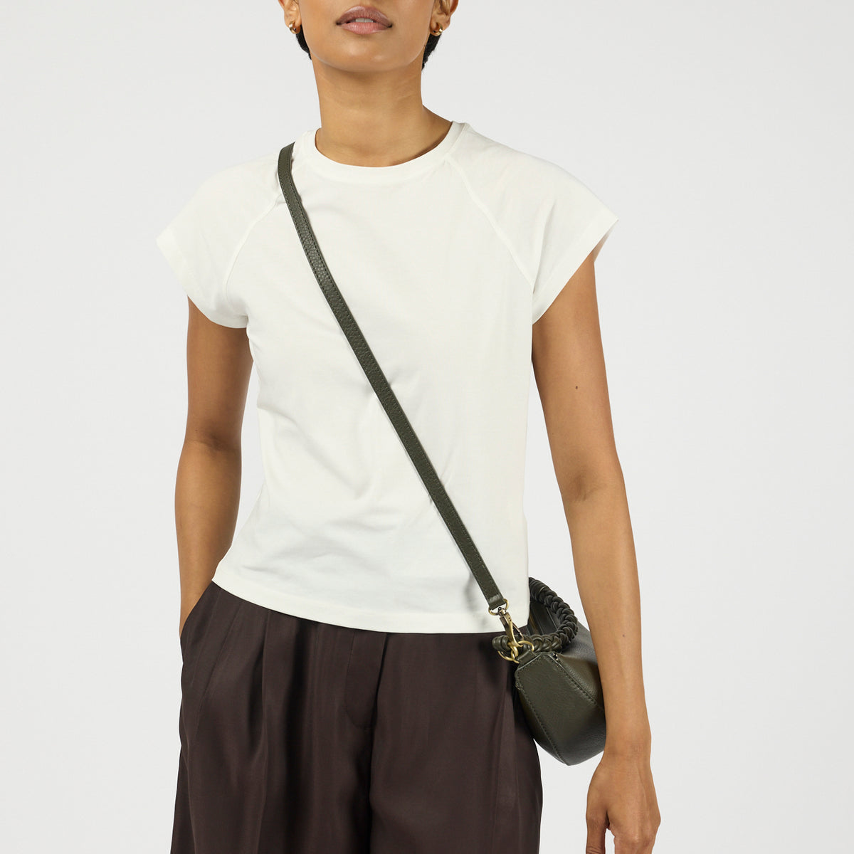 Leo Mini Tasche - Leder Moss mit 2 Straps