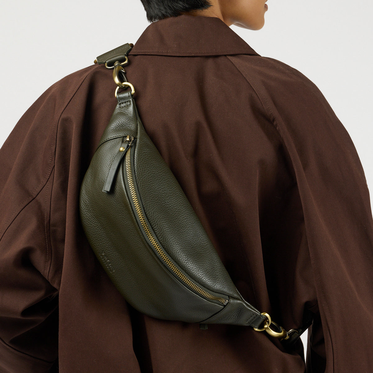 Niko Bauchtasche - Leder Moss