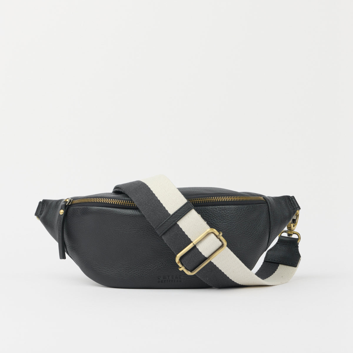 Niko Bauchtasche - Leder Schwarz