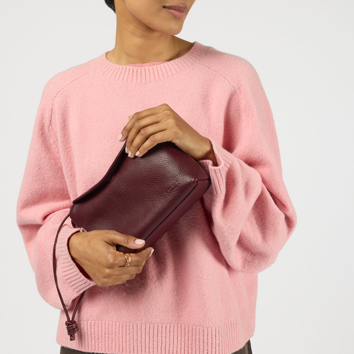 Sienna mini Handtasche - Leder Dark Cherry