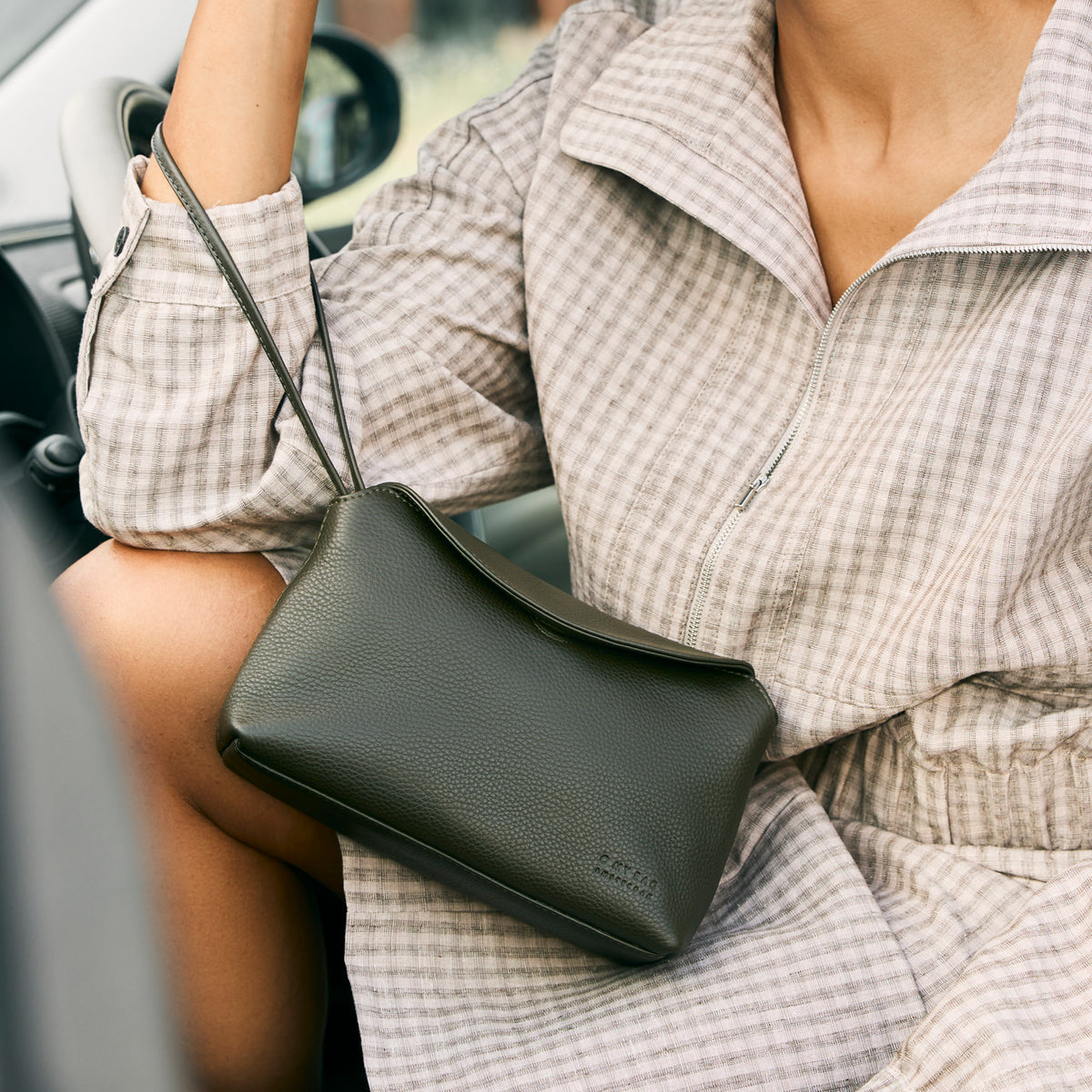 Sienna mini Handtasche - Leder Moss