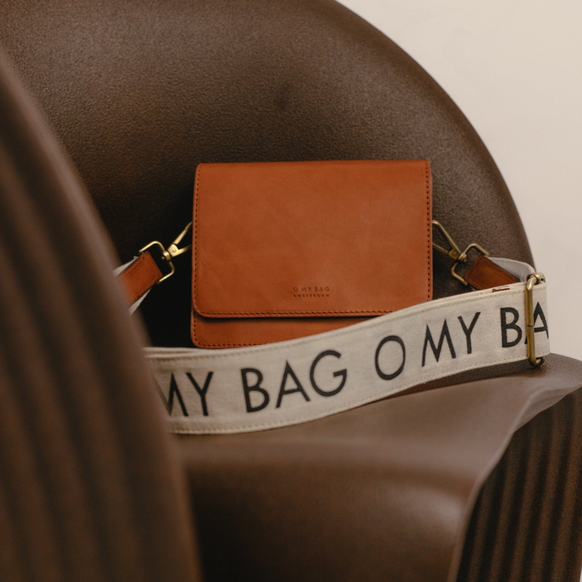 Taschengurt Canvas Logo - Cognac