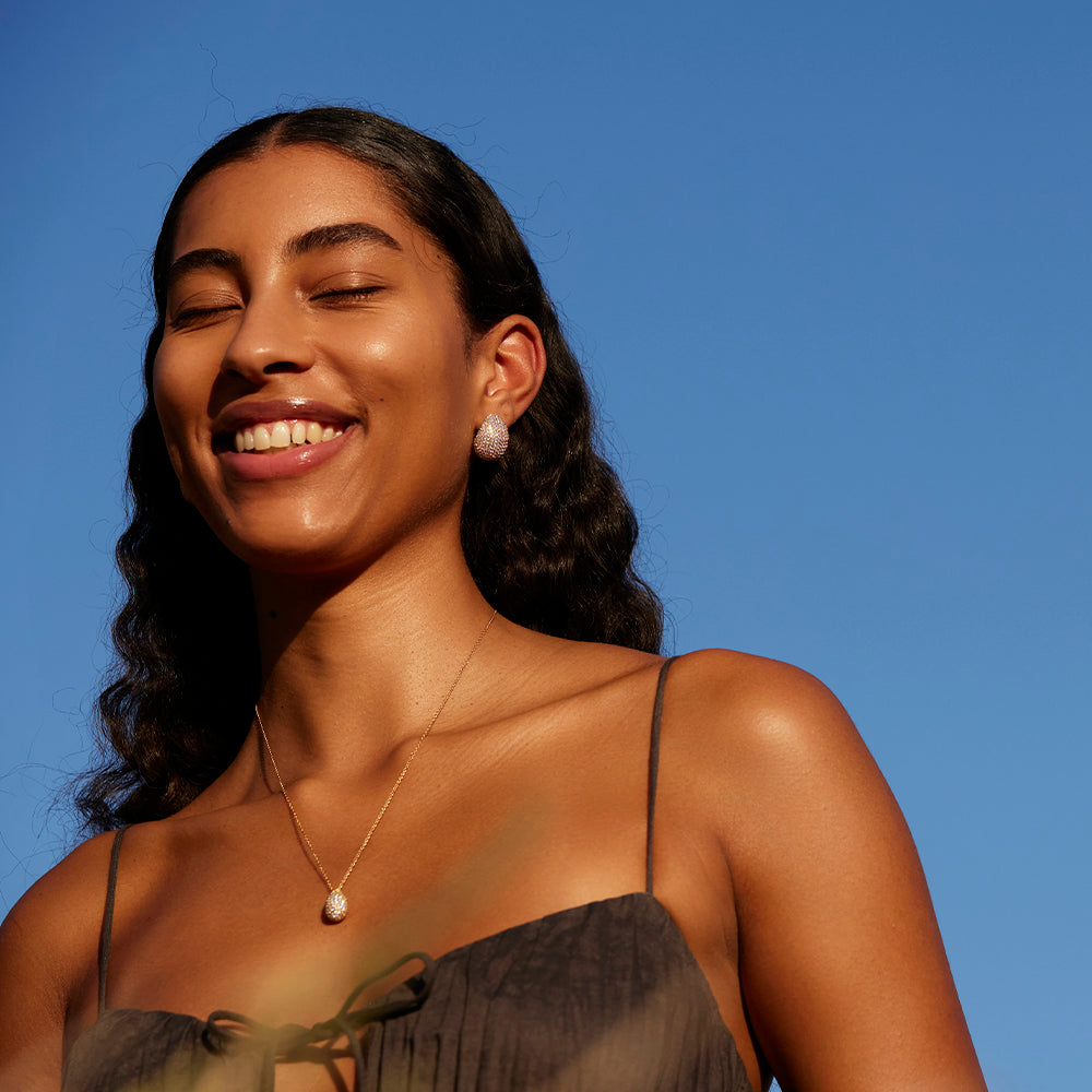 Ohrringe Figurea Pavé - gold