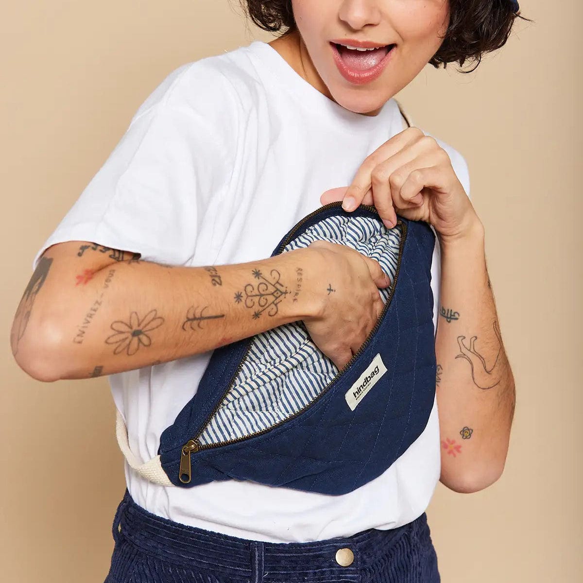 Olivia Bauchtasche gesteppt - navy