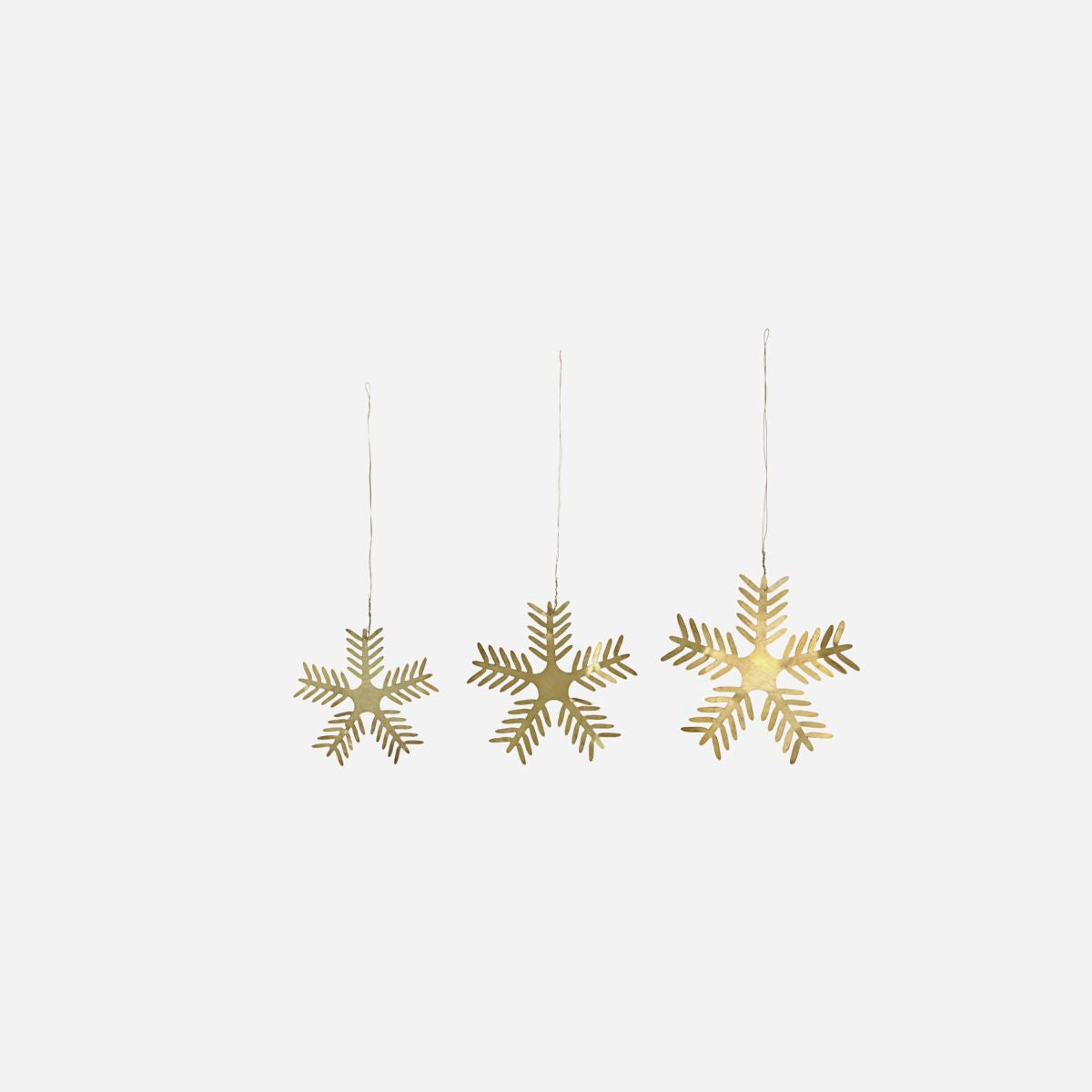 Dekoanhänger Stars Lamet 3er Set - gold