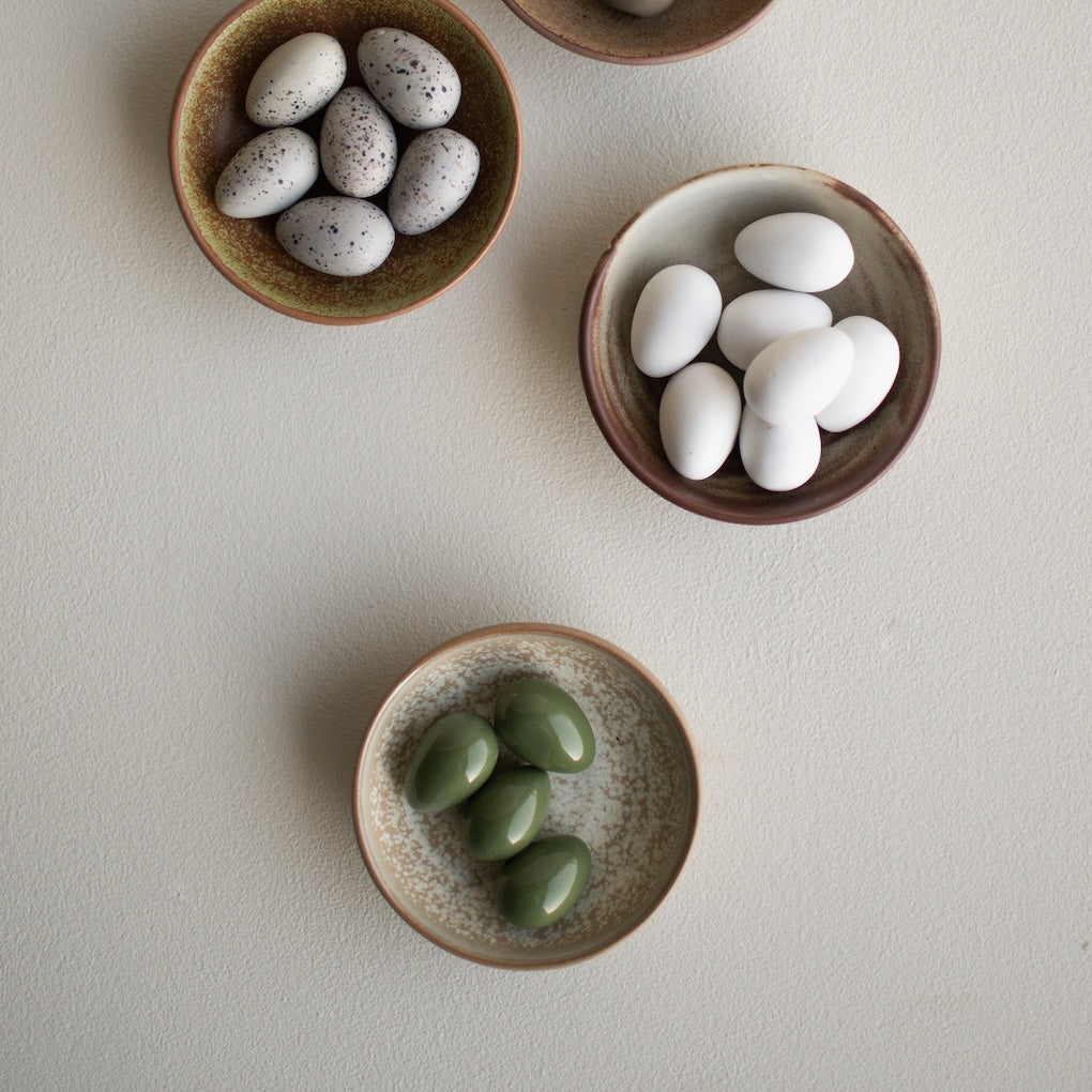 Osterdekoration Mini Dekoeier 2er Set - weiß