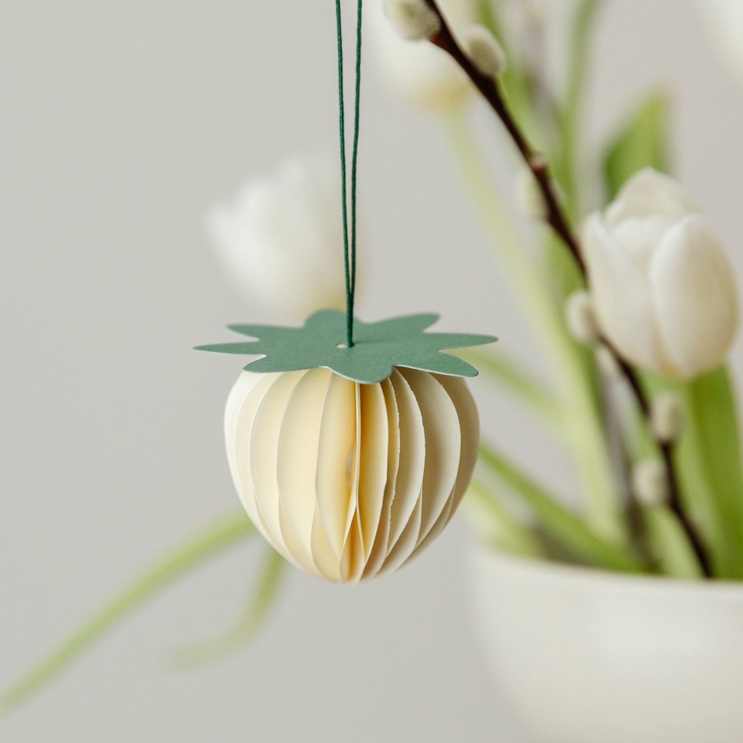 Papieranhänger Erdbeere - ivory