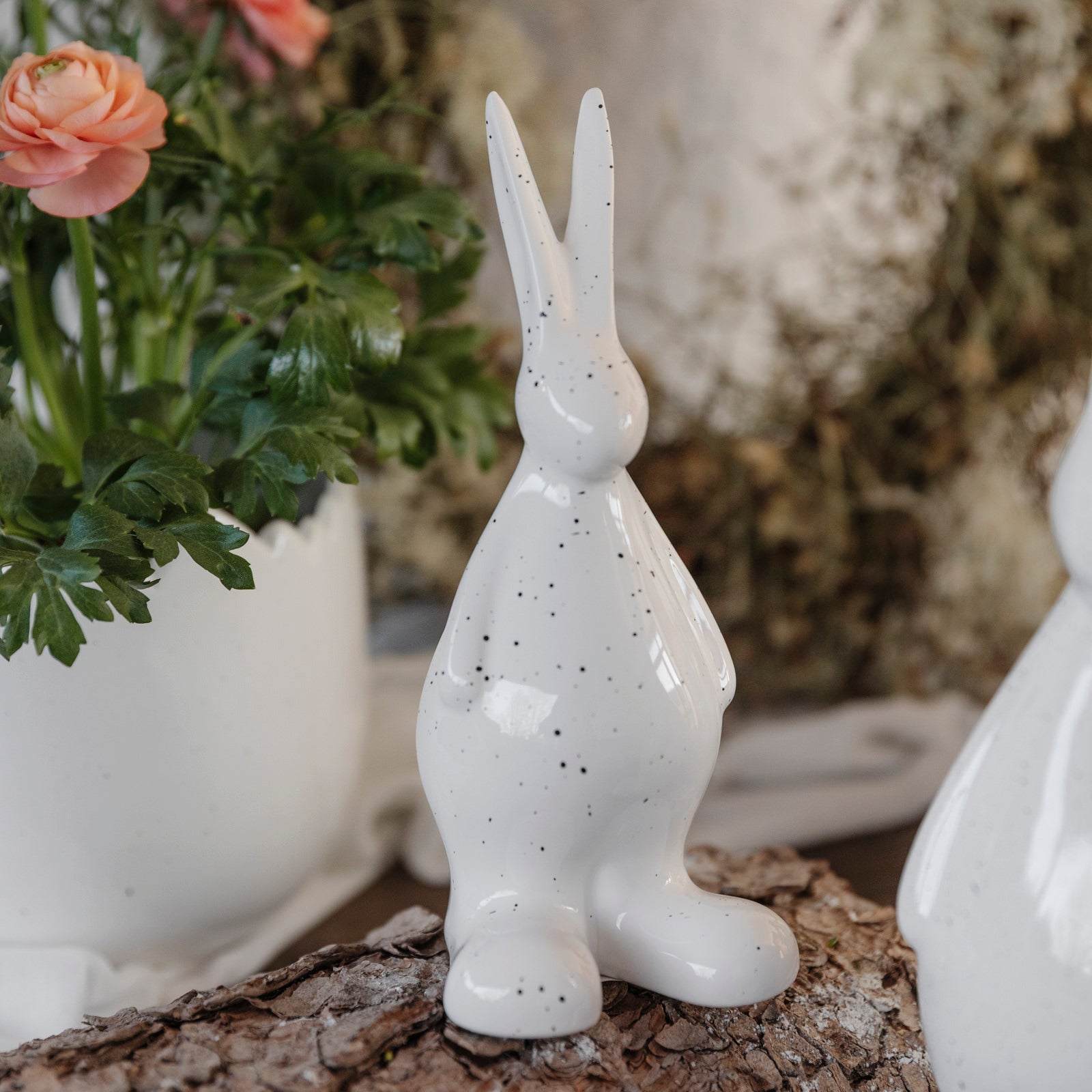 Osterdeko Hase Mona - weiß