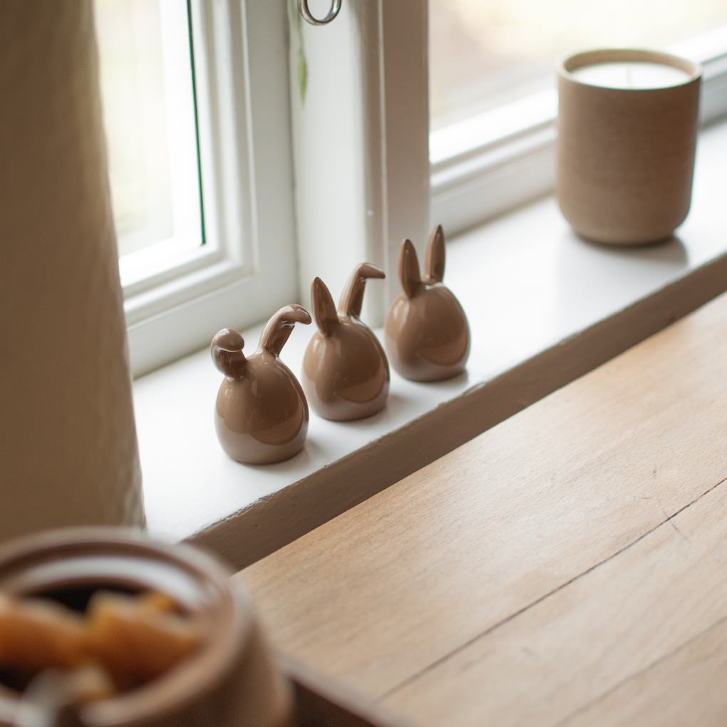 Triplets Osterdekoration 3er Set - shiny nougat