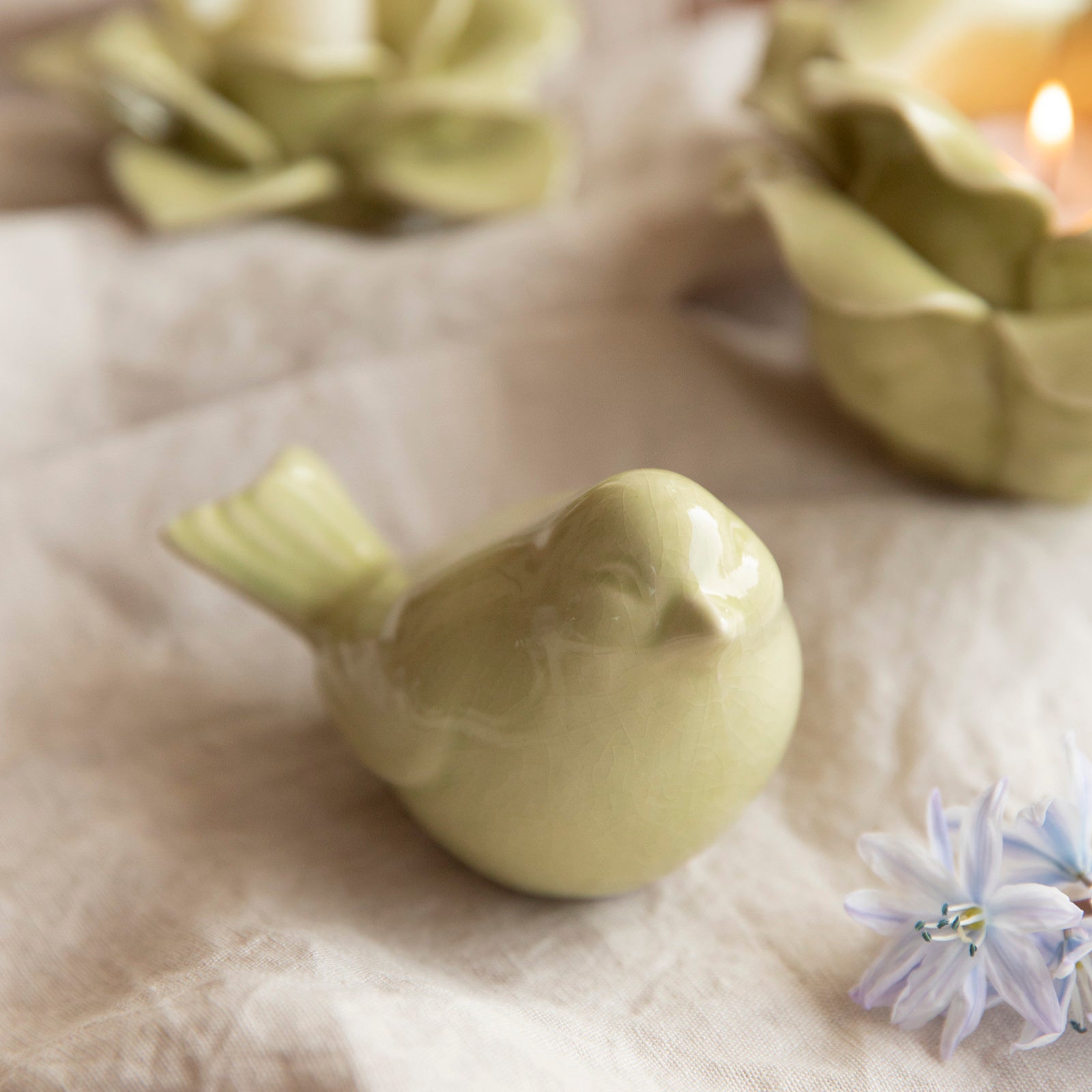 Dekofigur Vogel Lilly - grün