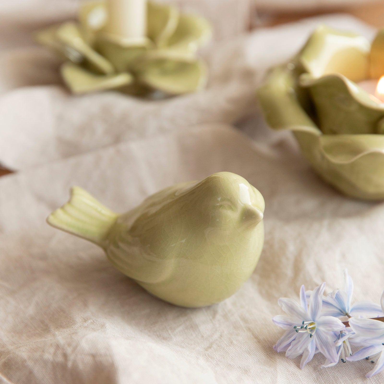 Dekofigur Vogel Lilly - grün