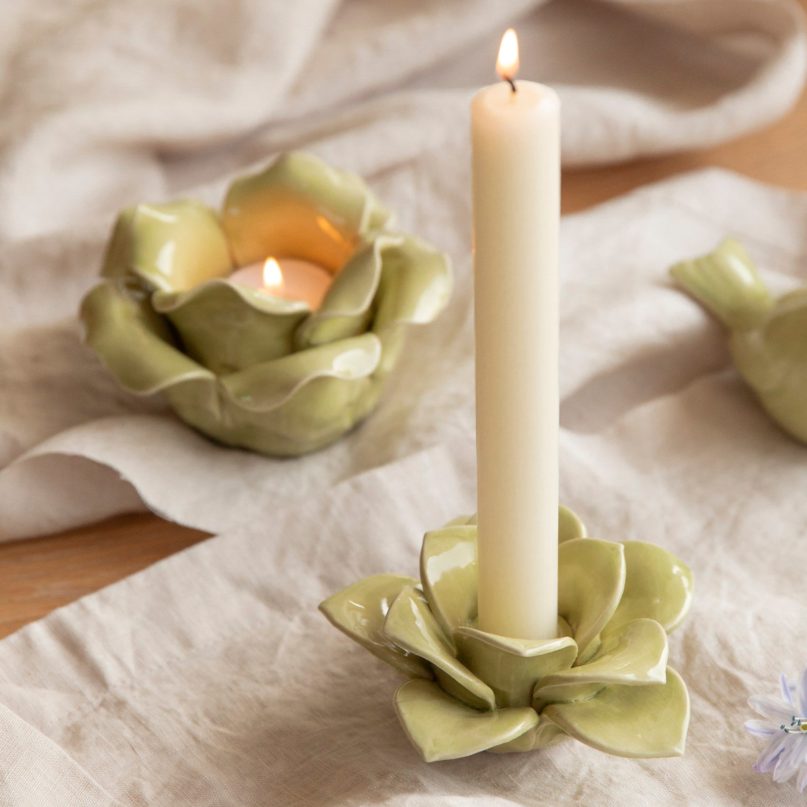 Kerzenhalter Lilly - grün