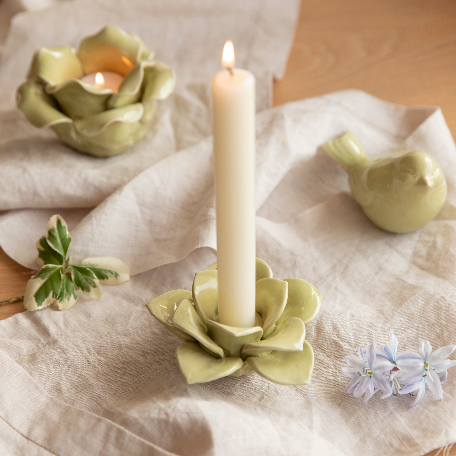 Kerzenhalter Lilly - grün