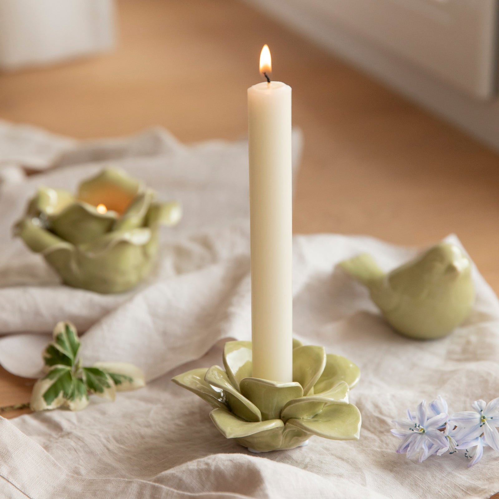 Kerzenhalter Lilly - grün