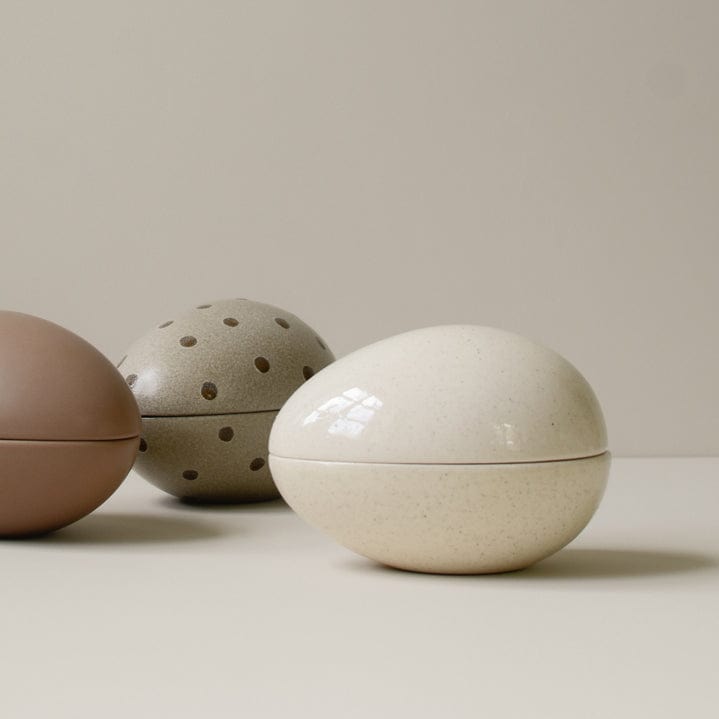 Nest Schale mit Deckel - vanille