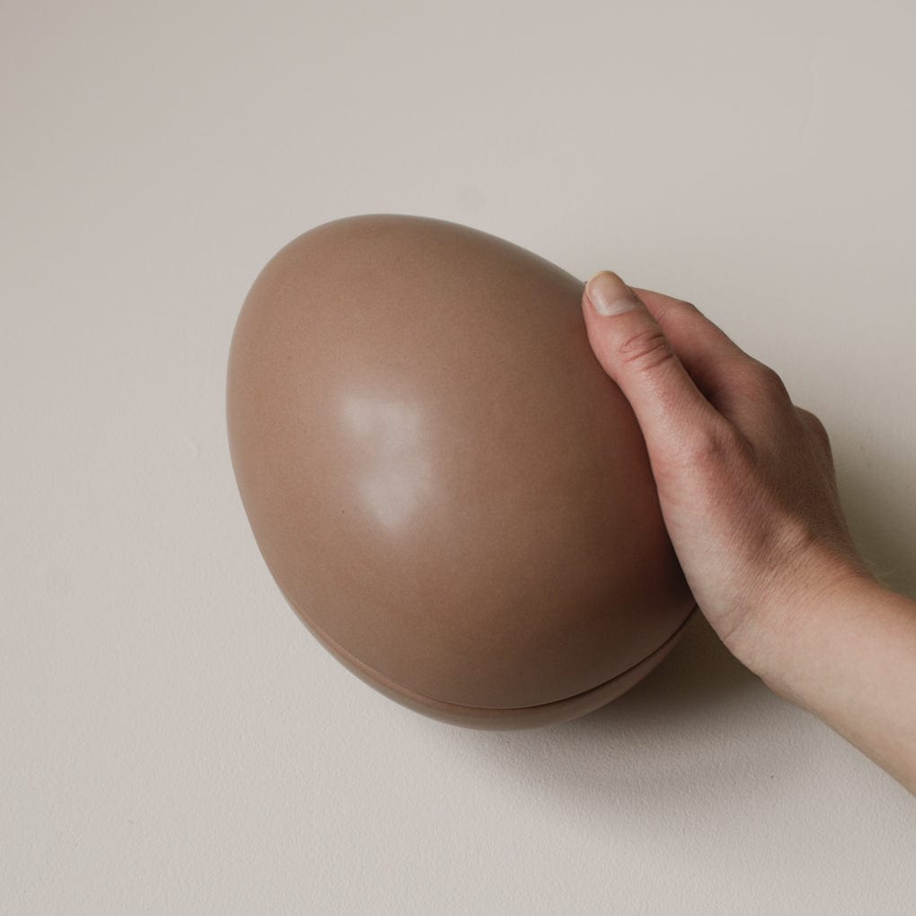 Nest Schale mit Deckel - nougat