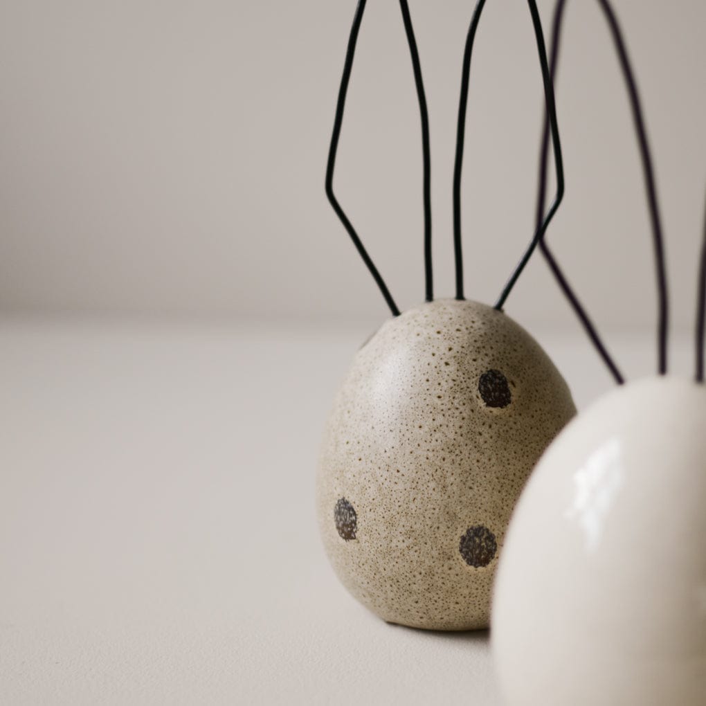 Hare Osterdekoration Hase - beige dot