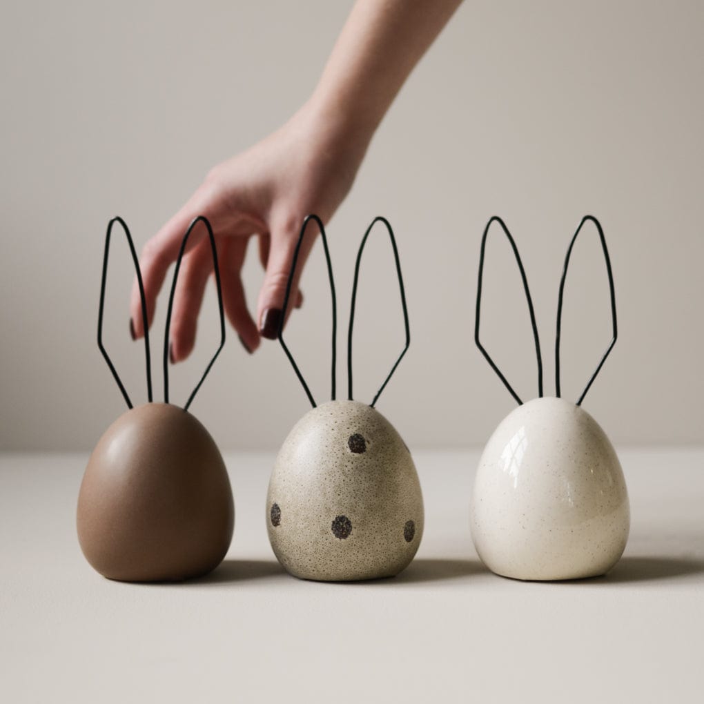 Hare Osterdekoration Hase - beige dot