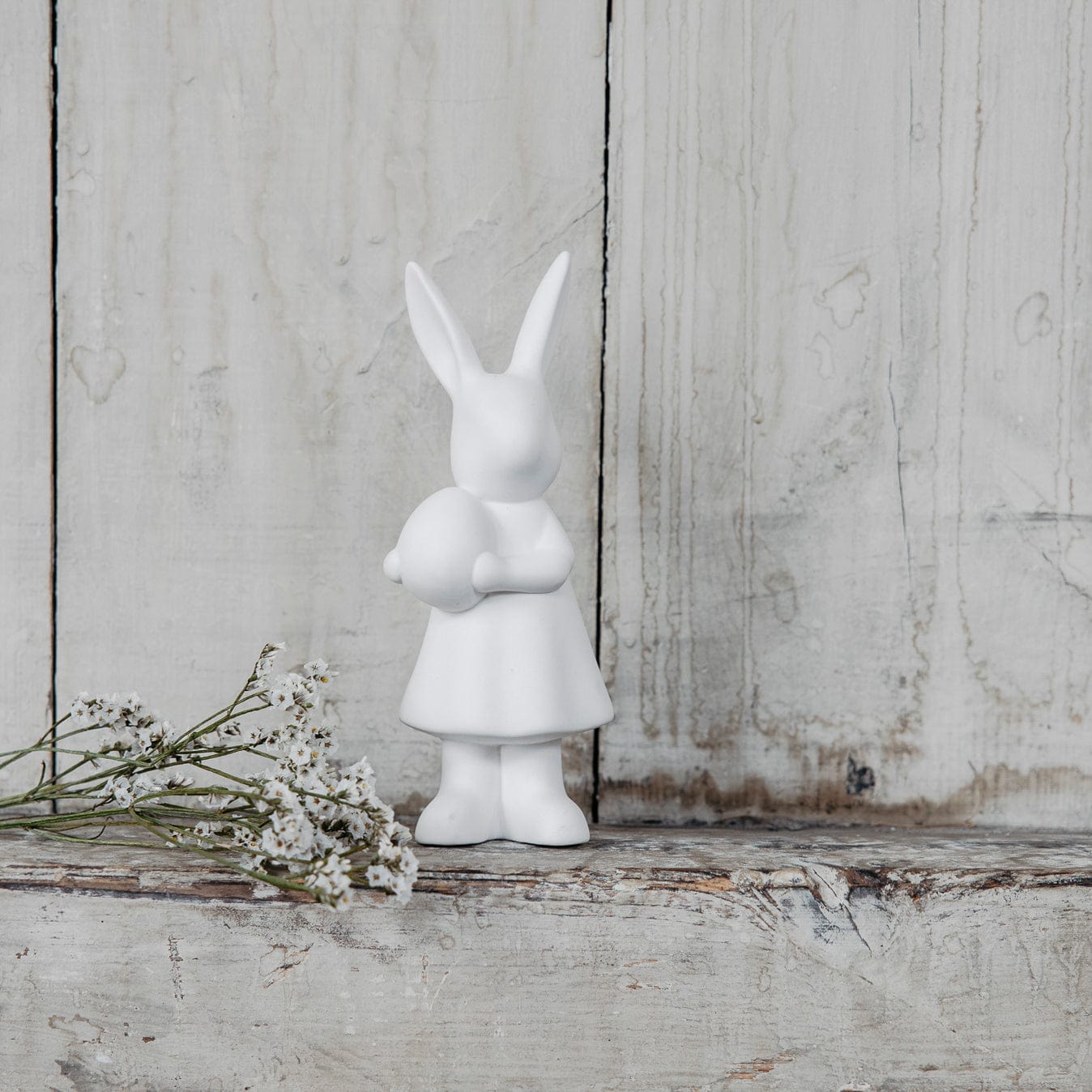 Osterdekoration Hase Alice - weiß
