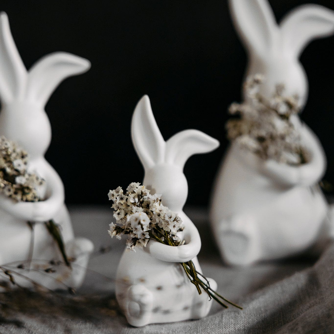 B-Ware Osterdekoration Hase Elias - weiß