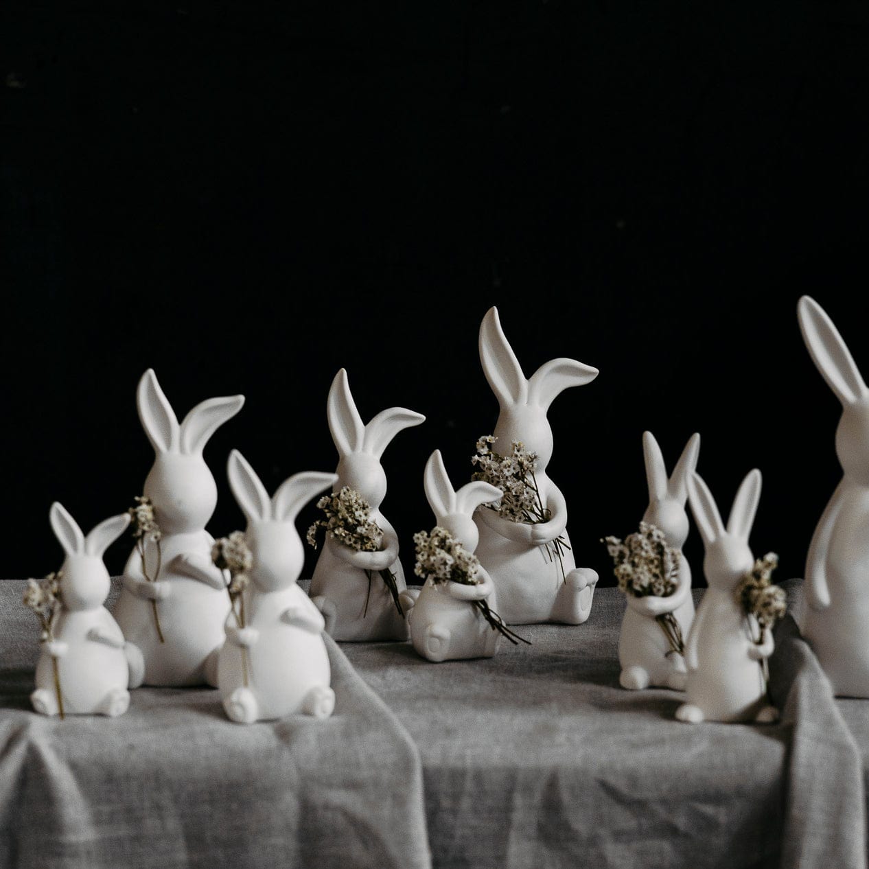 B-Ware Osterdekoration Hase Elias - weiß