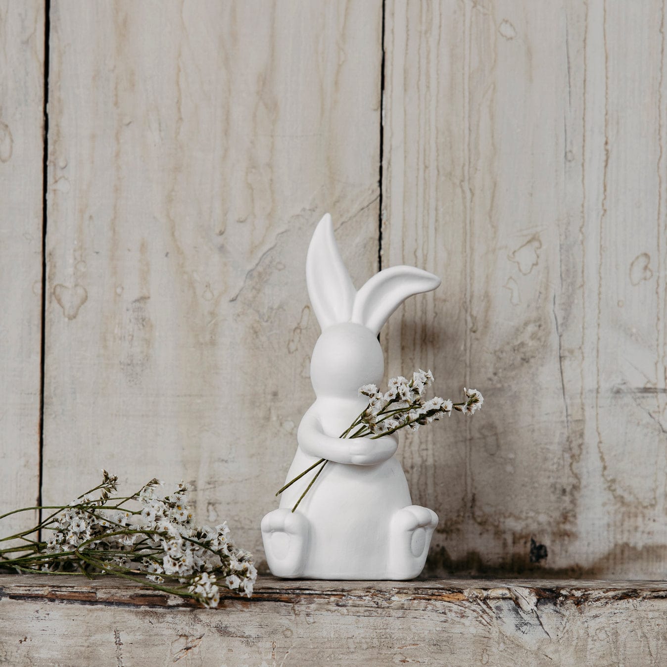 B-Ware Osterdekoration Hase Elias - weiß