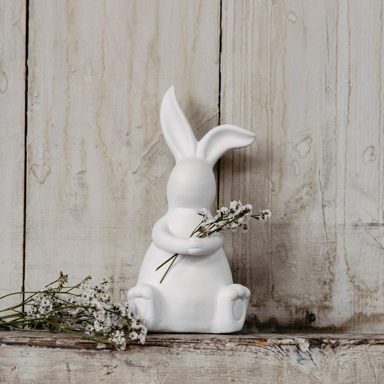 Osterdekoration Hase Elias - weiß